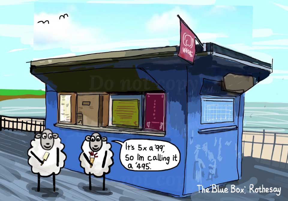 When Colin the Sheep visited Davy's Kiosk