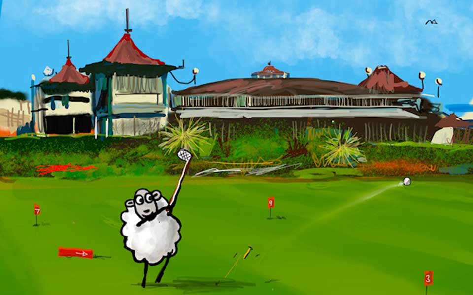 When Colin the Sheep visited Rothesay Putting Green