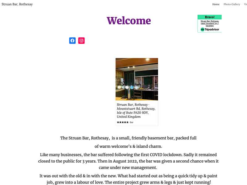 Visit the website for The Cynical Cow (formerly Struan Bar)