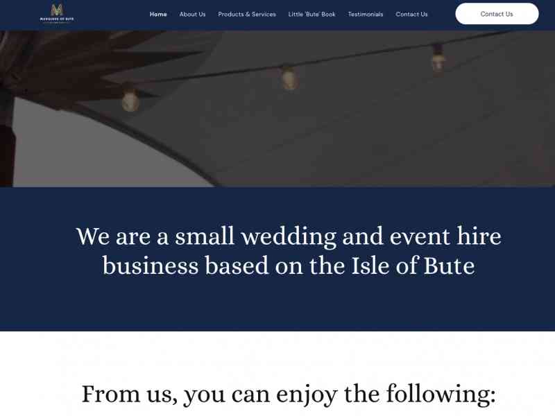 Visit the website for Marquees of Bute